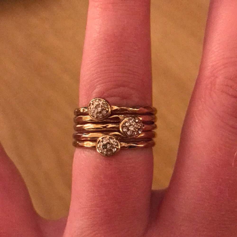 Stella & Dot Stackable Gold Rings